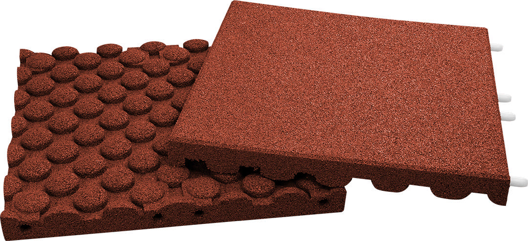Euroflex 500x500x40 mm red