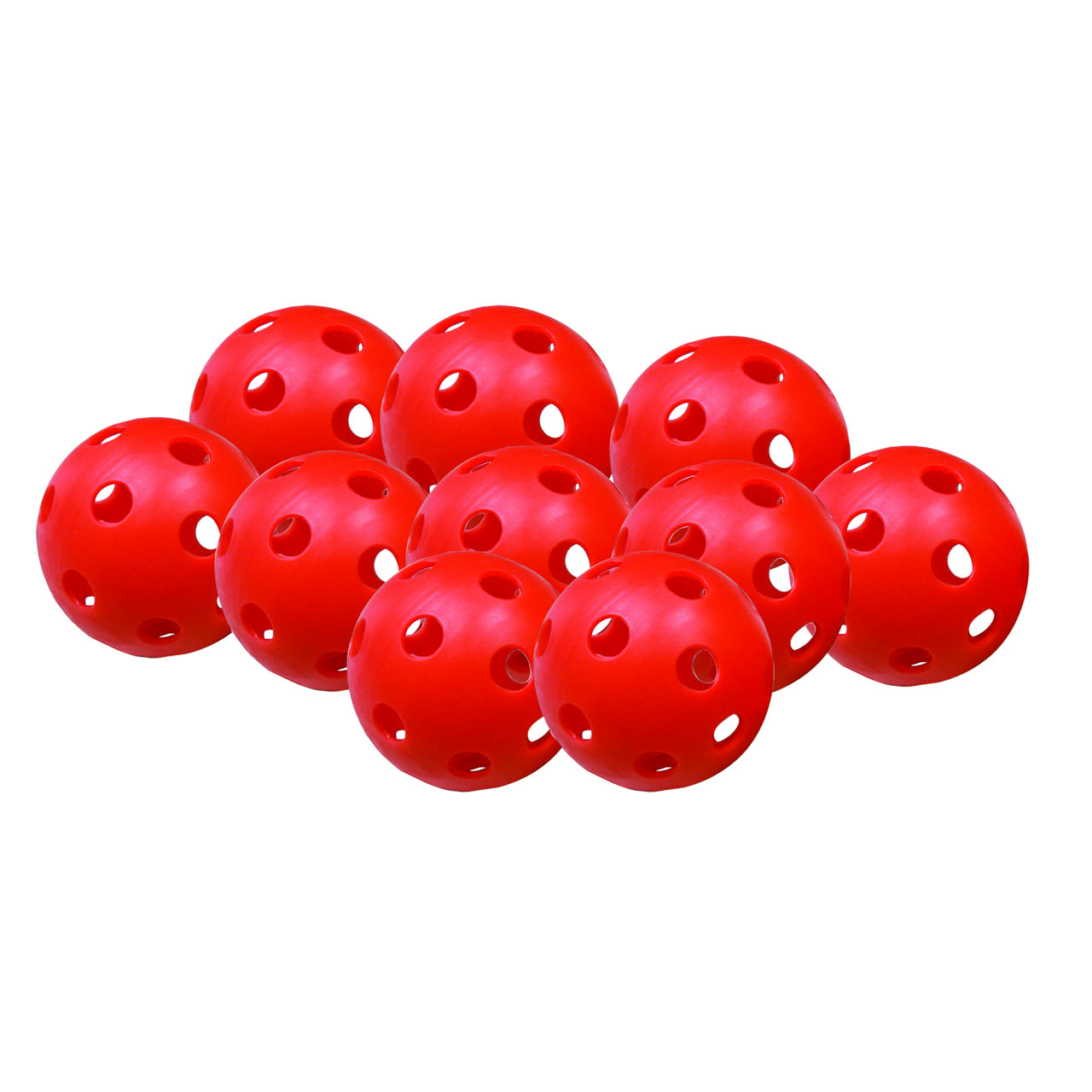 Innebandyboll röd 10-pack