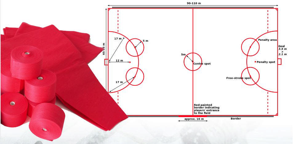 Linjemarkeing bandy, papper. 2 set/frp