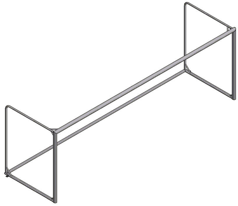 Football goal UNISPORT One-Piece 7,32 x 2,44 m