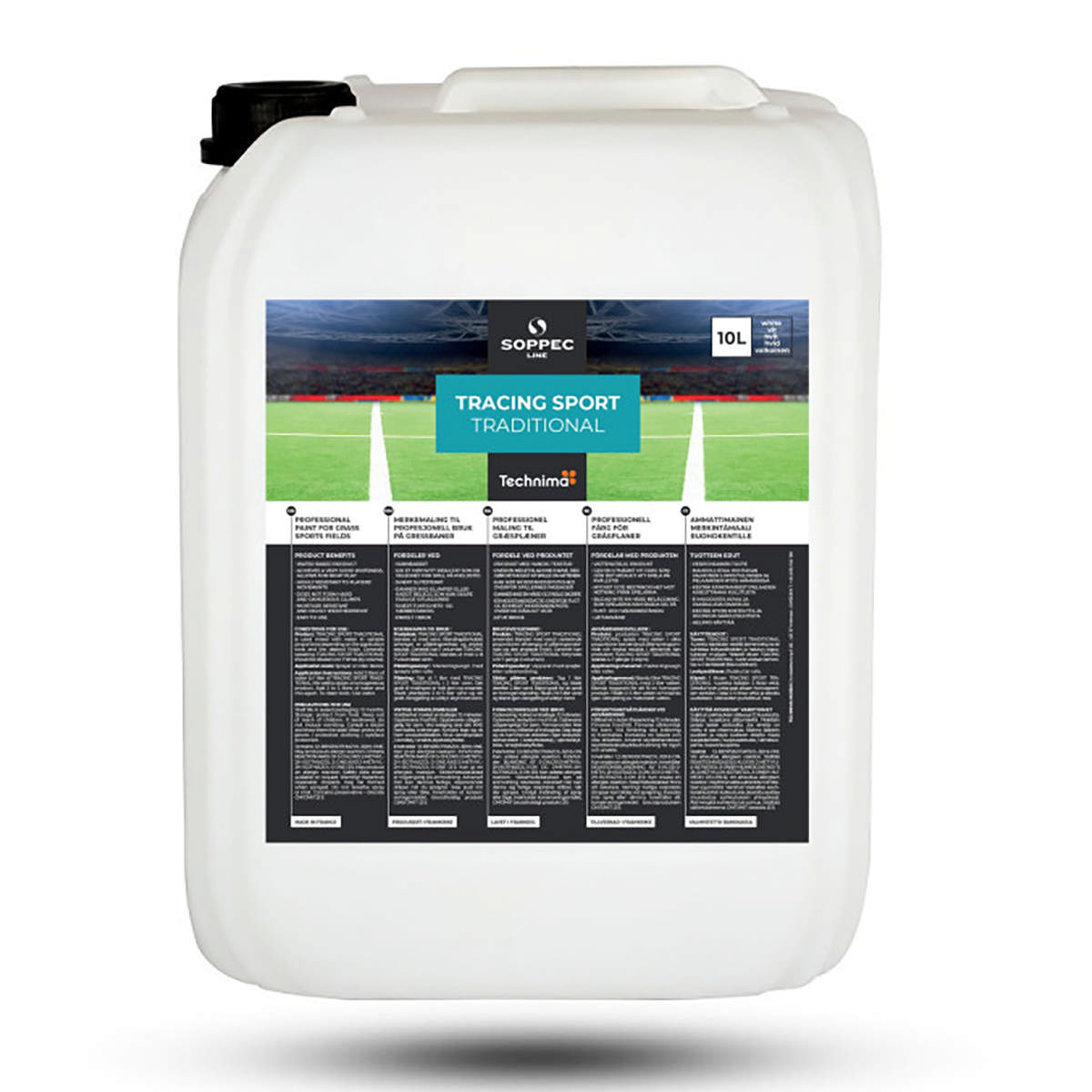 Linjemarkeringsfärg Tracing Sport Traditional, 10 L, vit